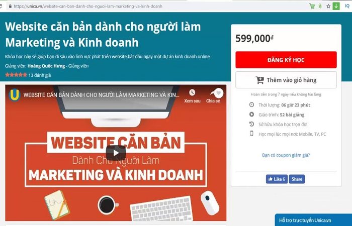 Khóa học Website căn bản dành cho người làm Marketing và Kinh doanh